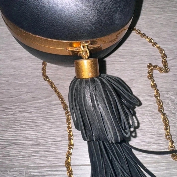 Alexander Mcqueen Black and Gold Skull Clutch